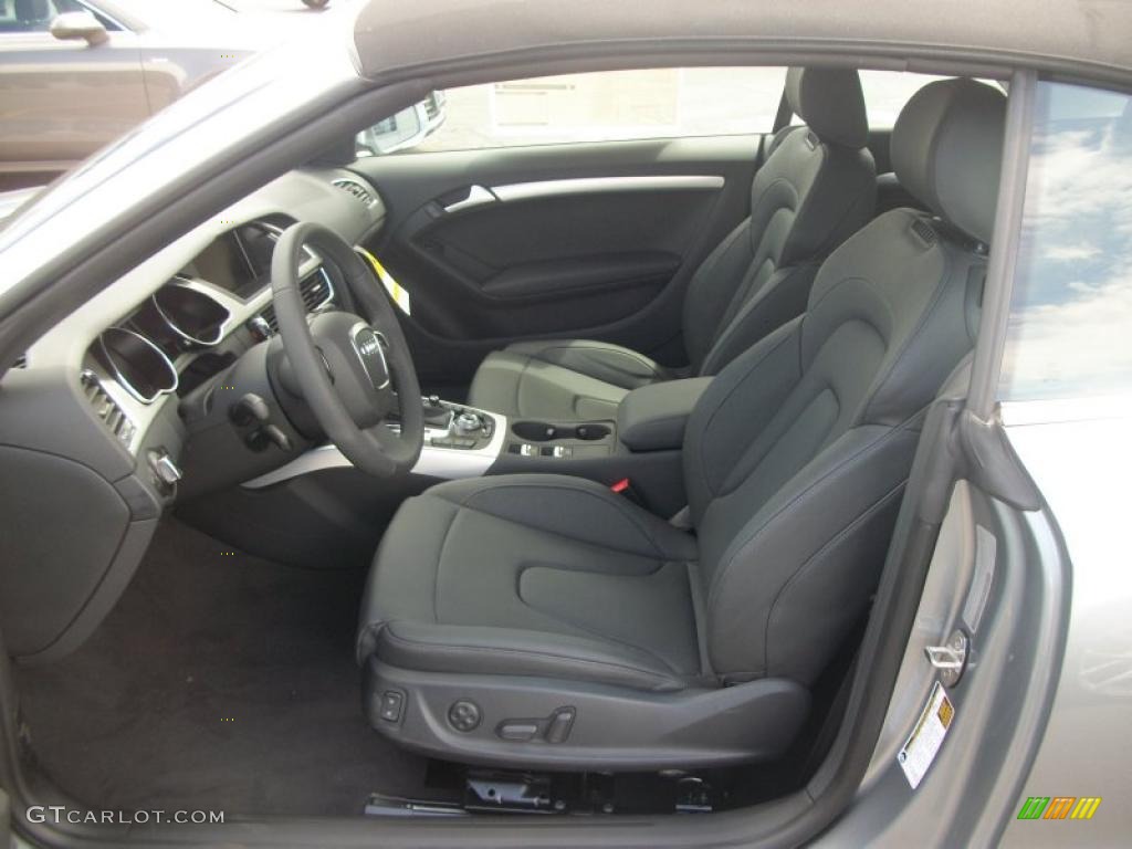 Black Interior 2011 Audi A5 2.0T quattro Convertible Photo #49362452