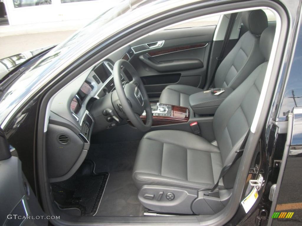Black Interior 2011 Audi A6 3.0T quattro Sedan Photo #49362686