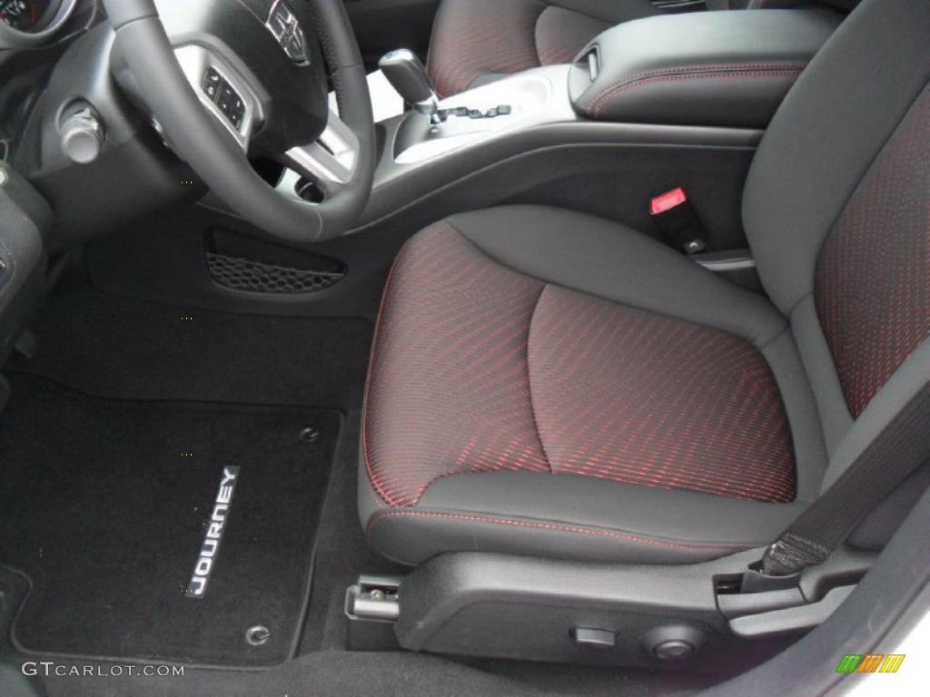 Black/Red Interior 2011 Dodge Journey R/T Photo #49363649