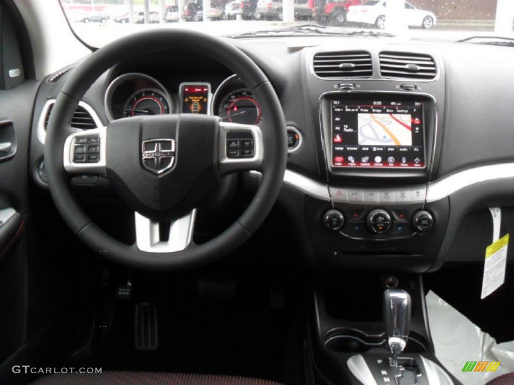 2011 Dodge Journey R/T Black/Red Dashboard Photo #49363760