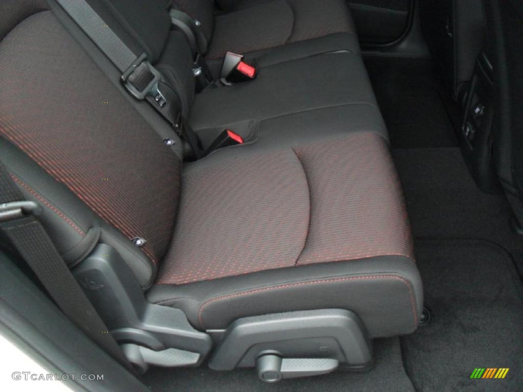 Black/Red Interior 2011 Dodge Journey R/T Photo #49363790