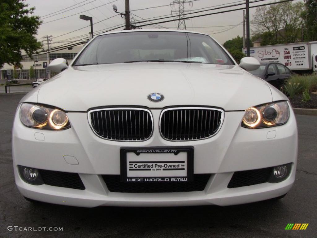 2008 3 Series 328xi Coupe - Alpine White / Coral Red/Black photo #2
