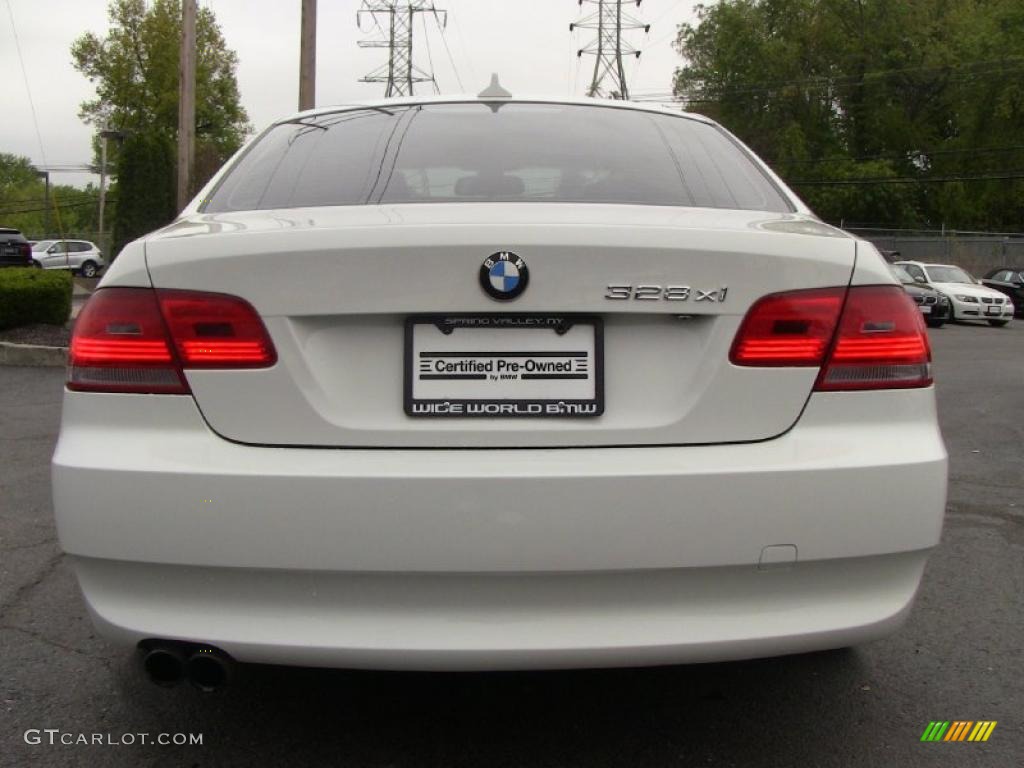 2008 3 Series 328xi Coupe - Alpine White / Coral Red/Black photo #5