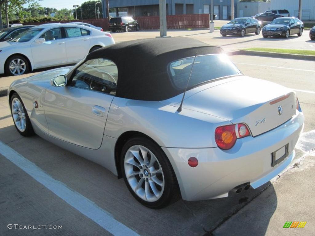 2003 Z4 2.5i Roadster - Titanium Silver Metallic / Black photo #3