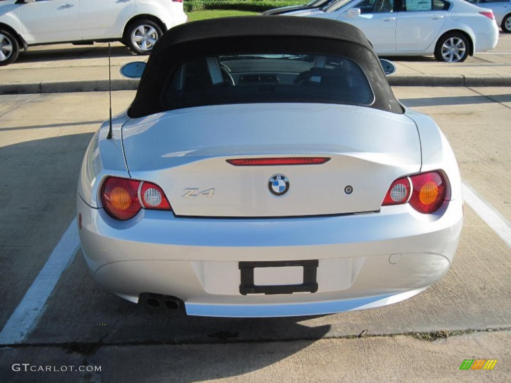 2003 Z4 2.5i Roadster - Titanium Silver Metallic / Black photo #4