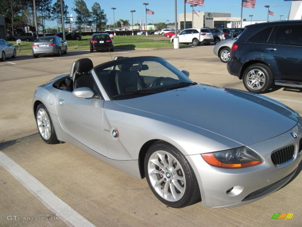 2003 Z4 2.5i Roadster - Titanium Silver Metallic / Black photo #38