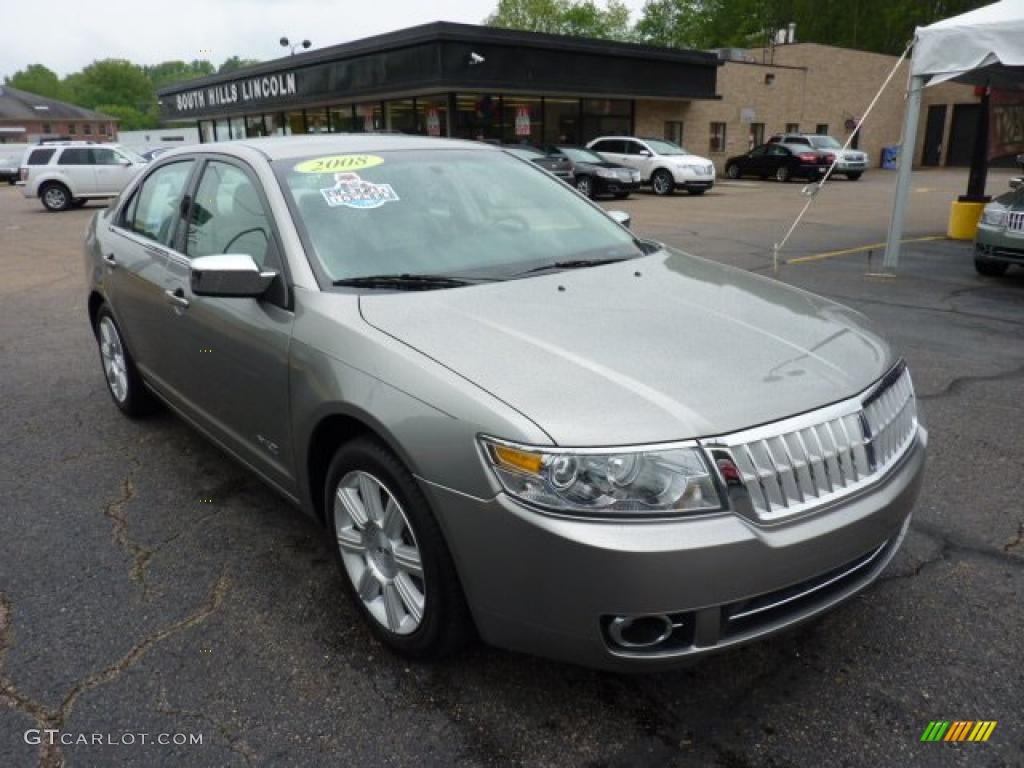 2008 MKZ Sedan - Vapor Silver Metallic / Light Stone photo #5