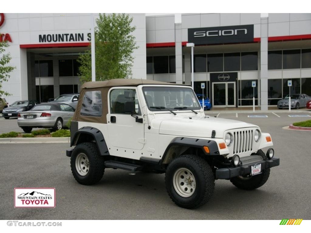 Stone White Jeep Wrangler