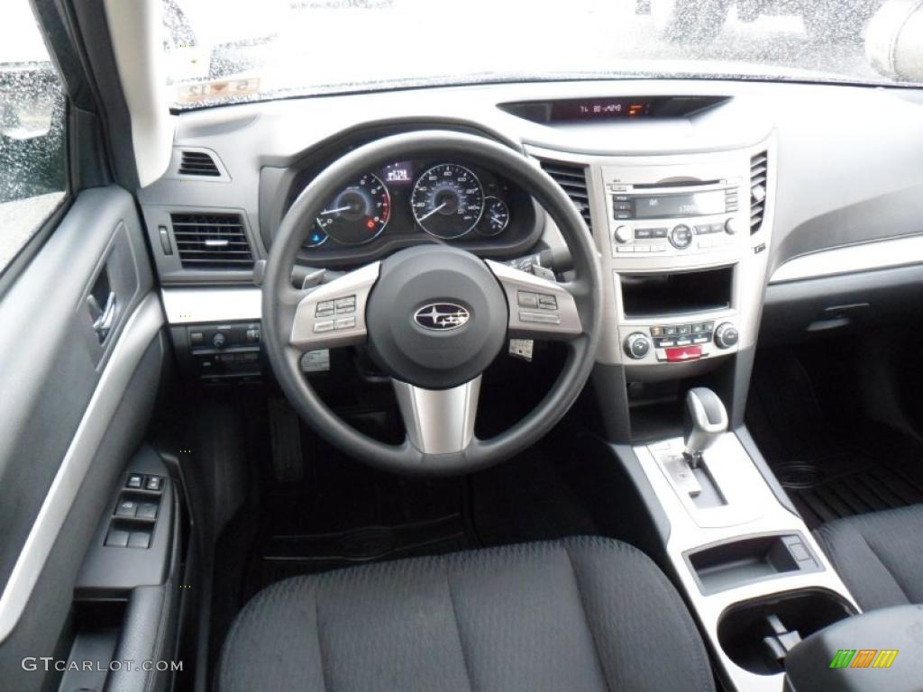 2010 Subaru Legacy 2.5i Sedan Off Black Dashboard Photo #49368710