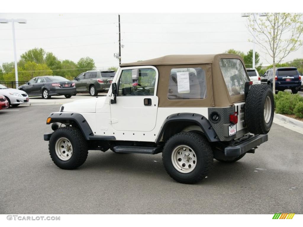 2001 Wrangler Sahara 4x4 - Stone White / Camel photo #4