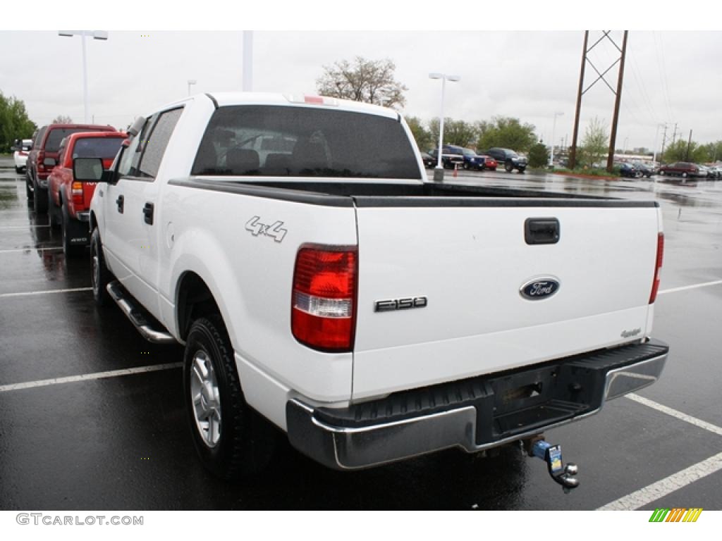 2004 F150 XLT SuperCrew 4x4 - Oxford White / Dark Flint photo #3