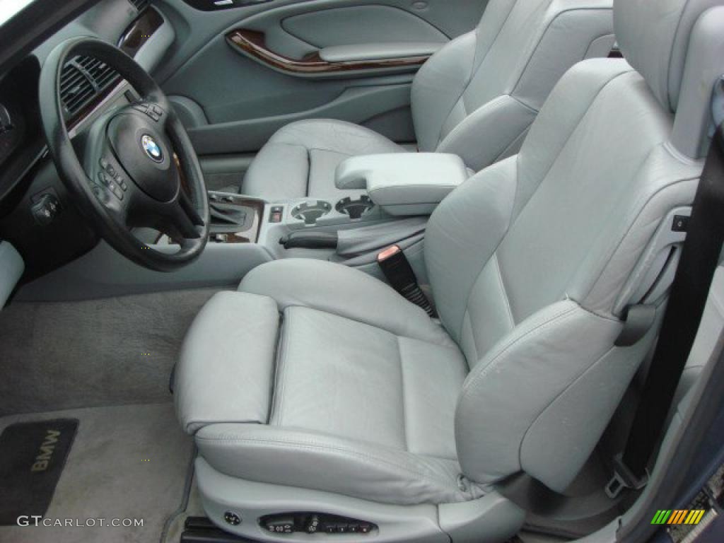 2001 3 Series 330i Convertible - Steel Blue Metallic / Grey photo #10