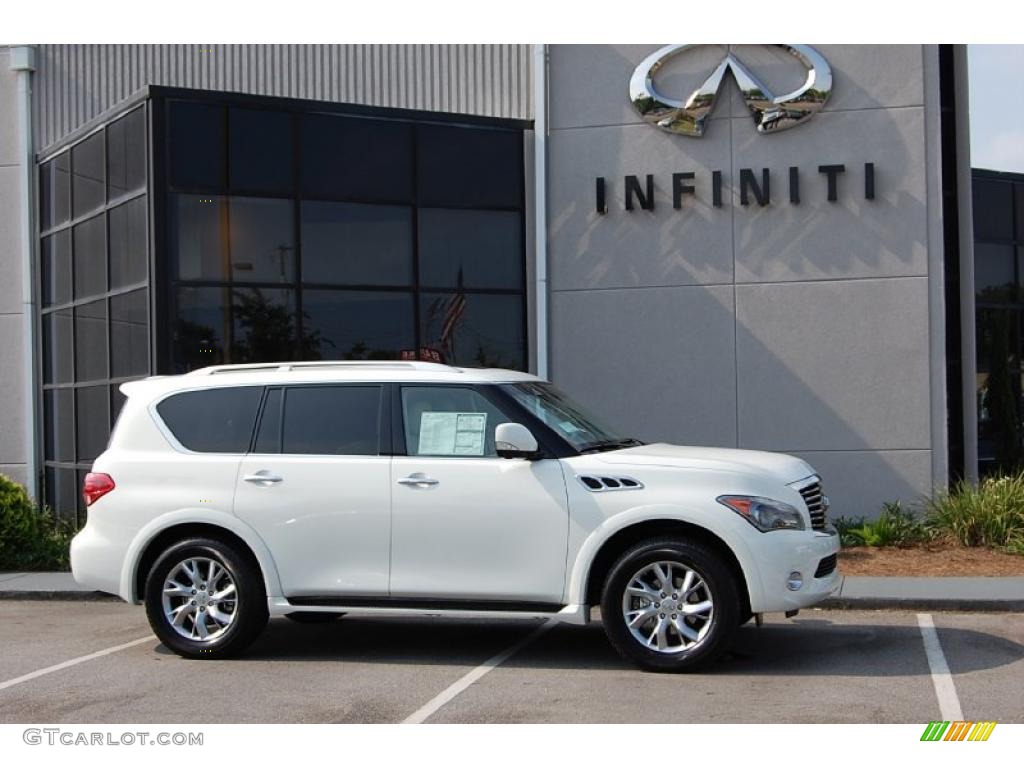 2011 QX 56 - Moonlight White / Wheat photo #1