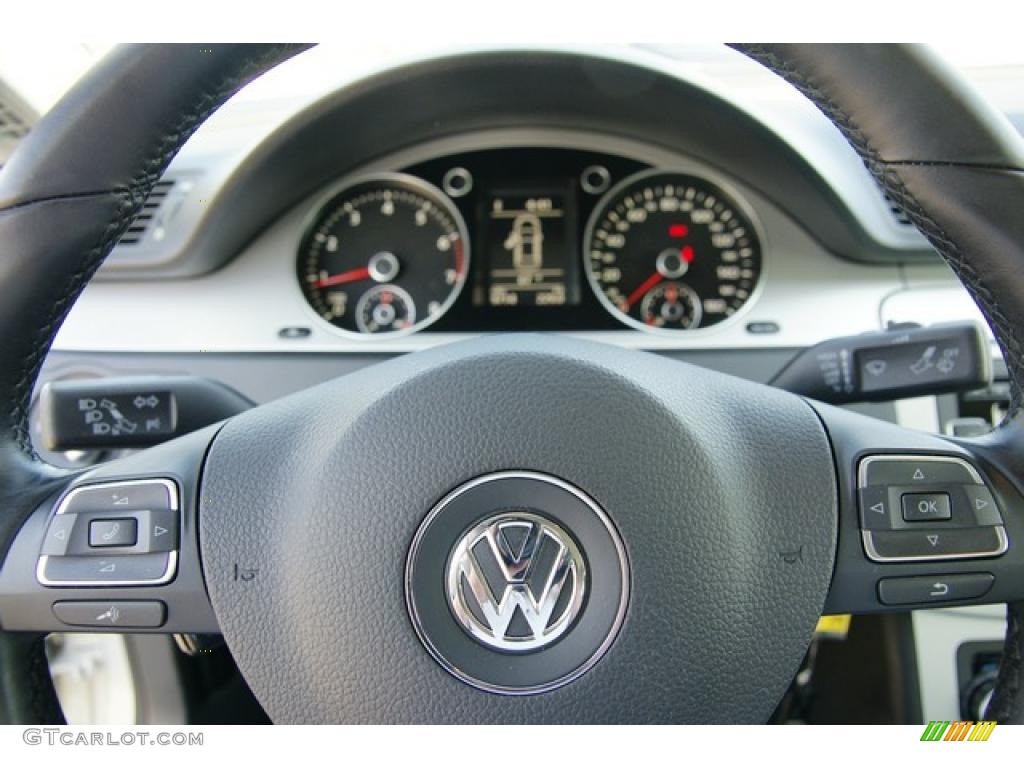 2010 Volkswagen CC Sport Black Steering Wheel Photo #49373504