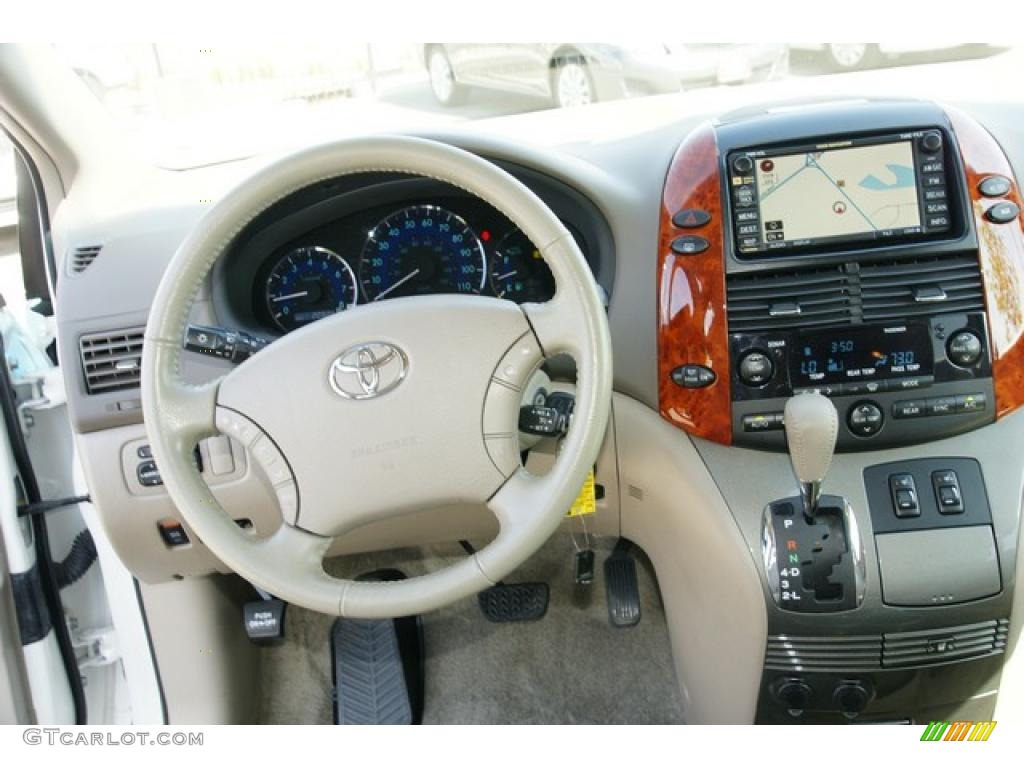 2010 Toyota Sienna XLE Taupe Dashboard Photo #49374179