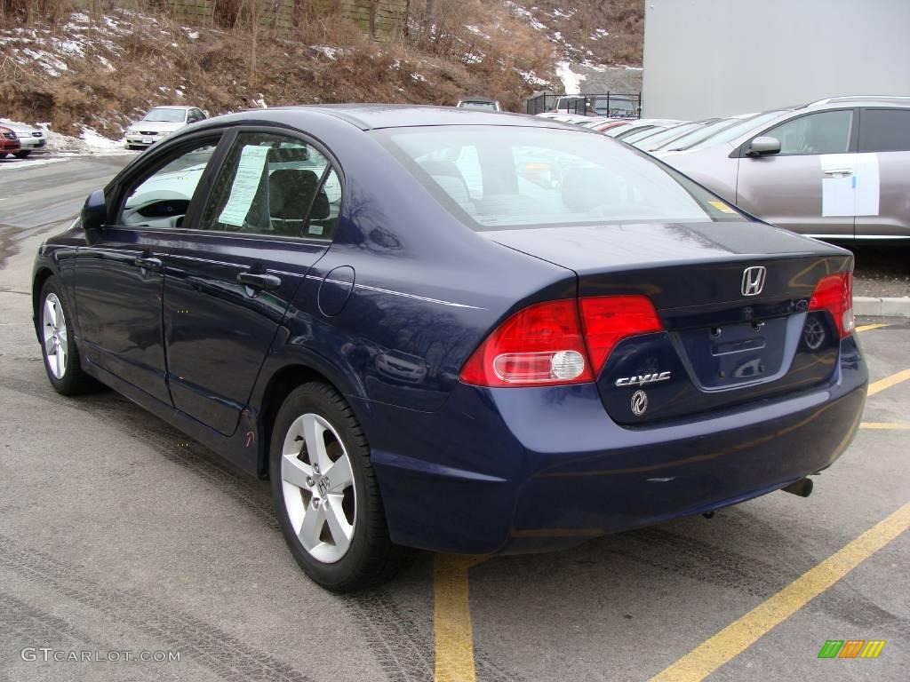 2007 Civic EX Sedan - Royal Blue Pearl / Gray photo #4