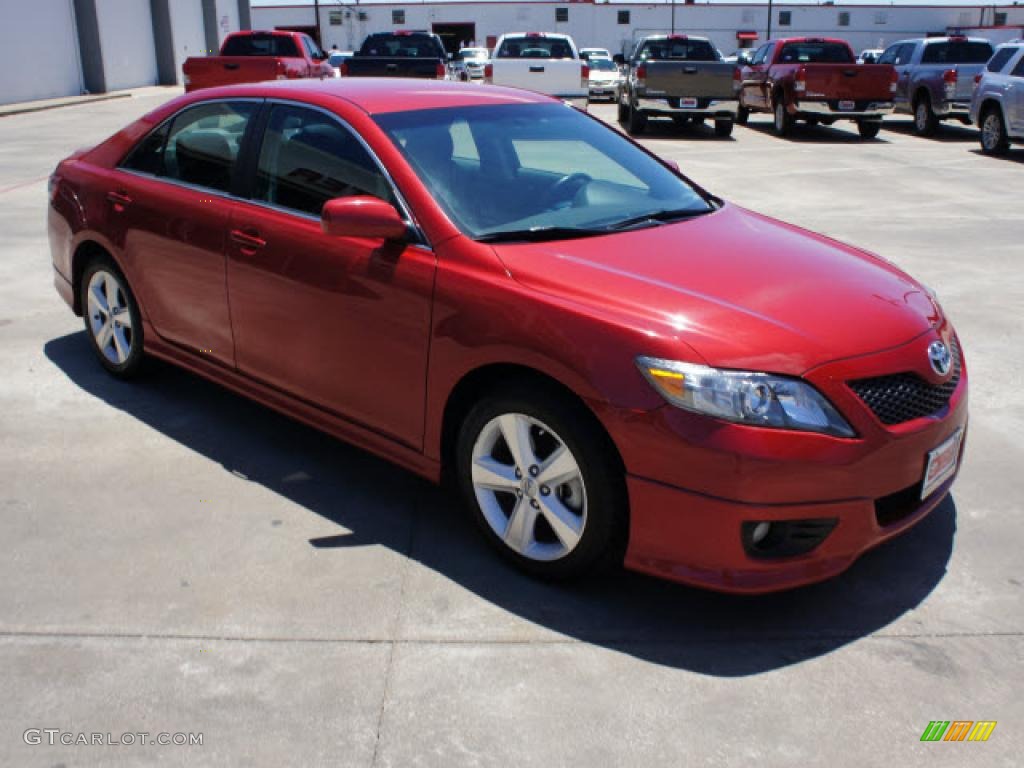 2010 Camry SE - Barcelona Red Metallic / Dark Charcoal photo #6