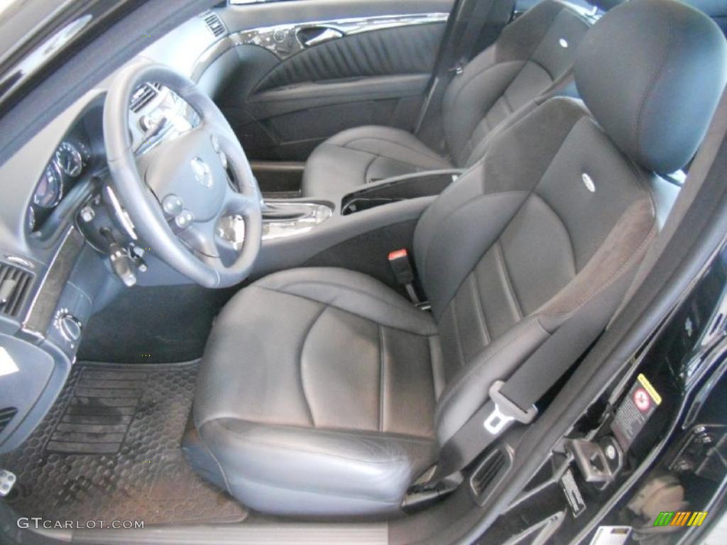 Black Interior 2009 Mercedes-Benz E 63 AMG Sedan Photo #49376333