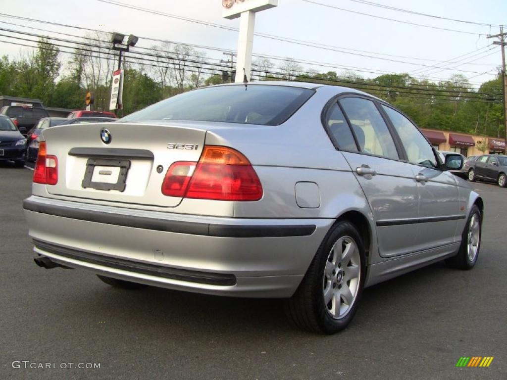 2000 3 Series 323i Sedan - Titanium Silver Metallic / Black photo #4