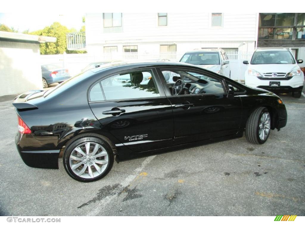 Crystal Black Pearl 2010 Honda Civic Si Sedan Exterior Photo #49377923