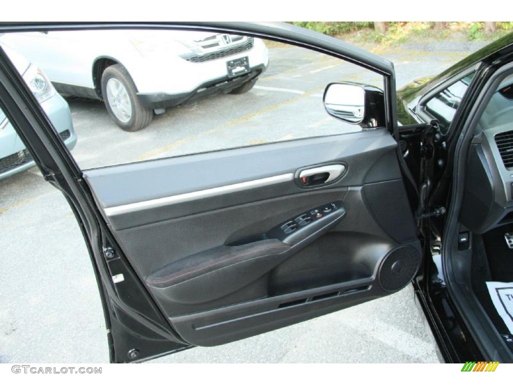 2010 Honda Civic Si Sedan Black Door Panel Photo #49378070