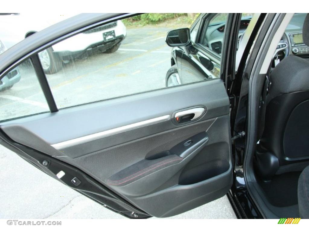 2010 Honda Civic Si Sedan Black Door Panel Photo #49378085