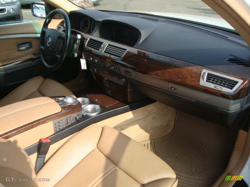 2004 7 Series 745Li Sedan - Alpine White / Dark Beige/Beige III photo #6