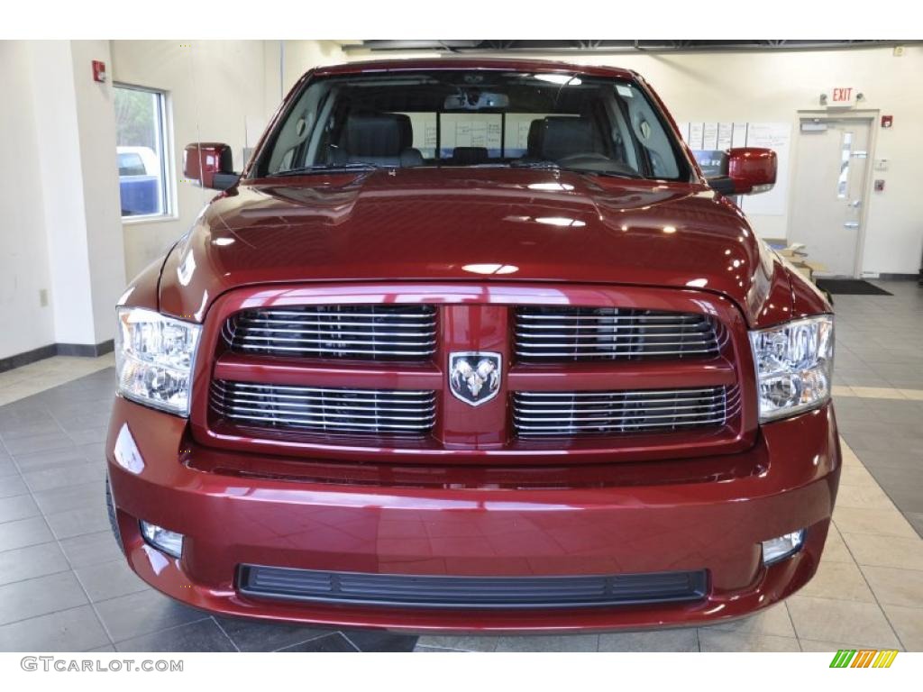 2011 Ram 1500 Sport Crew Cab - Deep Cherry Red Crystal Pearl / Dark Slate Gray photo #3