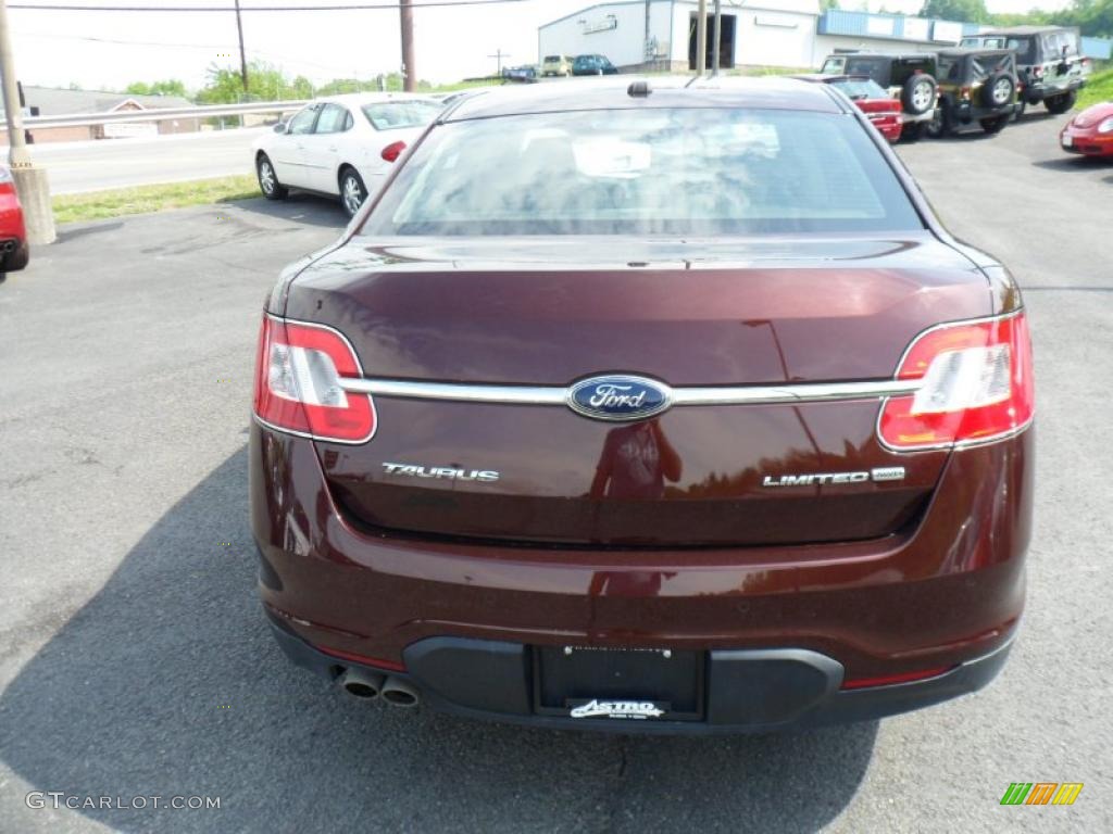 2010 Taurus Limited AWD - Cinnamon Red Metallic / Charcoal Black photo #6