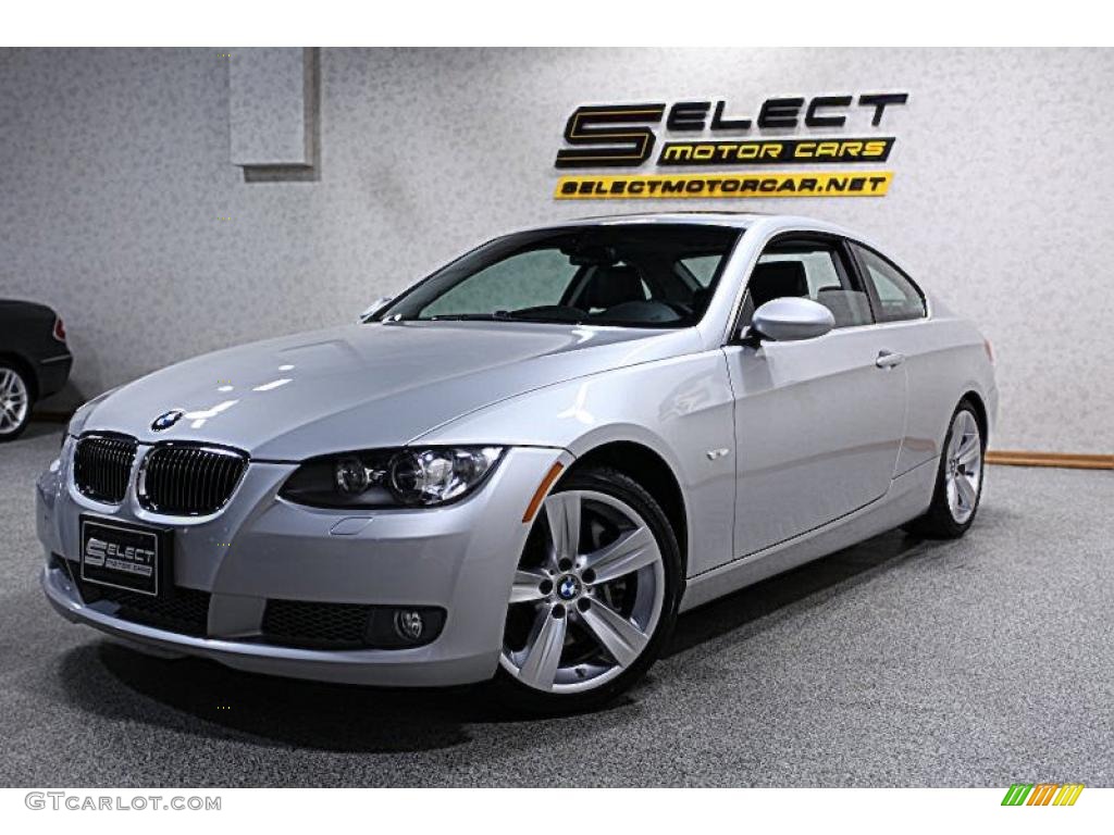 2008 3 Series 335i Coupe - Titanium Silver Metallic / Black photo #1