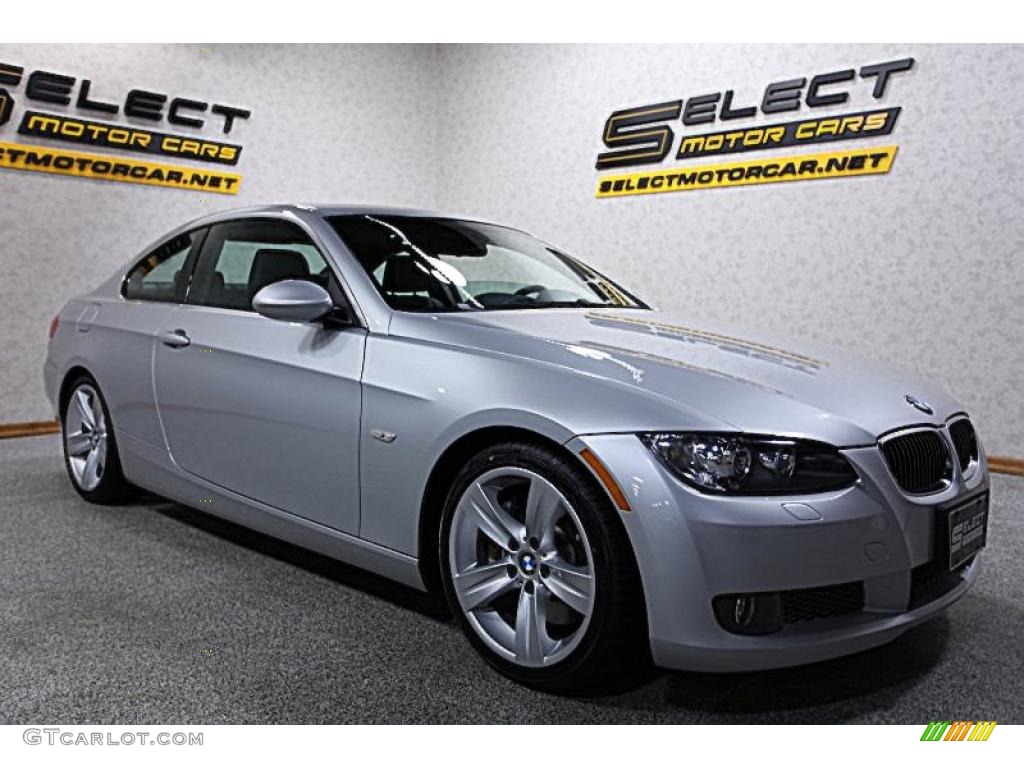 2008 3 Series 335i Coupe - Titanium Silver Metallic / Black photo #3