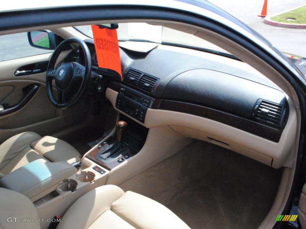 2004 3 Series 330i Coupe - Jet Black / Sand photo #4