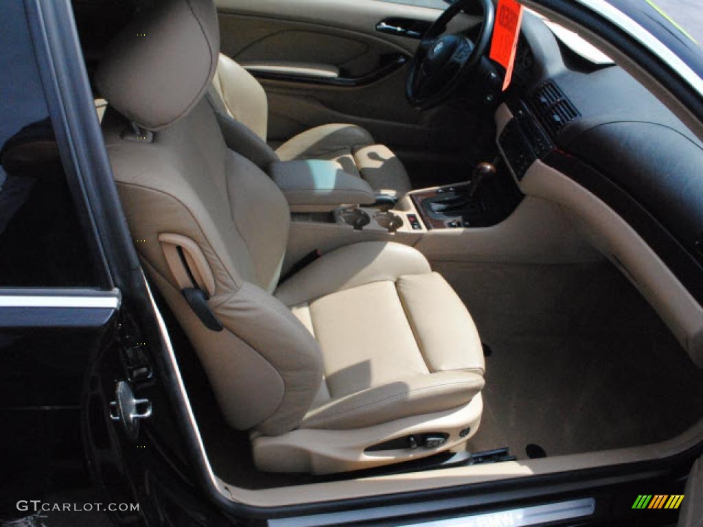 2004 3 Series 330i Coupe - Jet Black / Sand photo #5