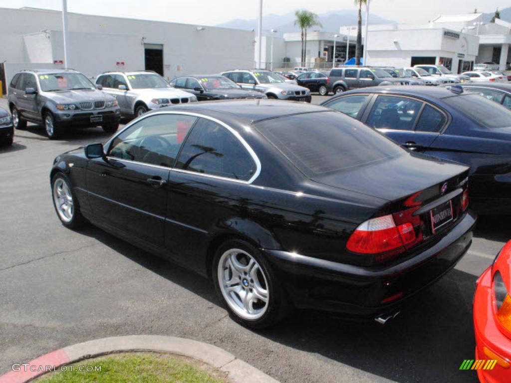 2004 3 Series 330i Coupe - Jet Black / Sand photo #9