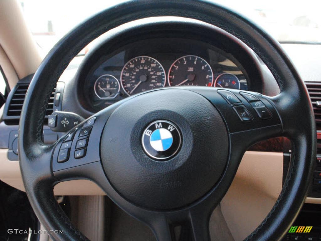 2004 3 Series 330i Coupe - Jet Black / Sand photo #17