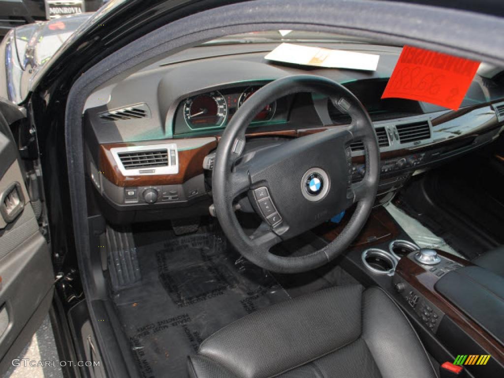 2005 7 Series 745i Sedan - Jet Black / Black/Black photo #14