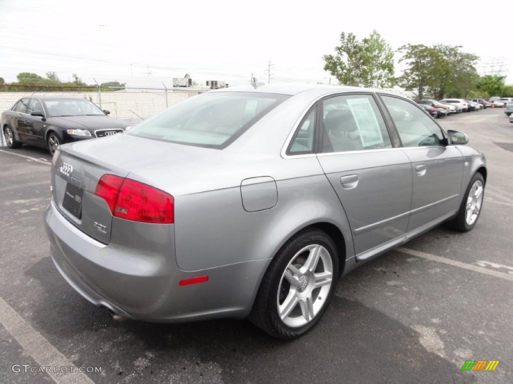 2008 A4 2.0T quattro S-Line Sedan - Quartz Grey Metallic / Light Gray photo #8