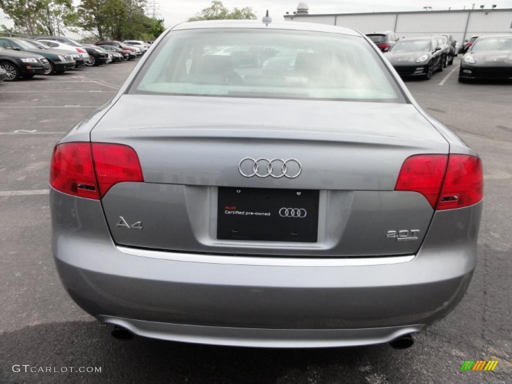 2008 A4 2.0T quattro S-Line Sedan - Quartz Grey Metallic / Light Gray photo #9