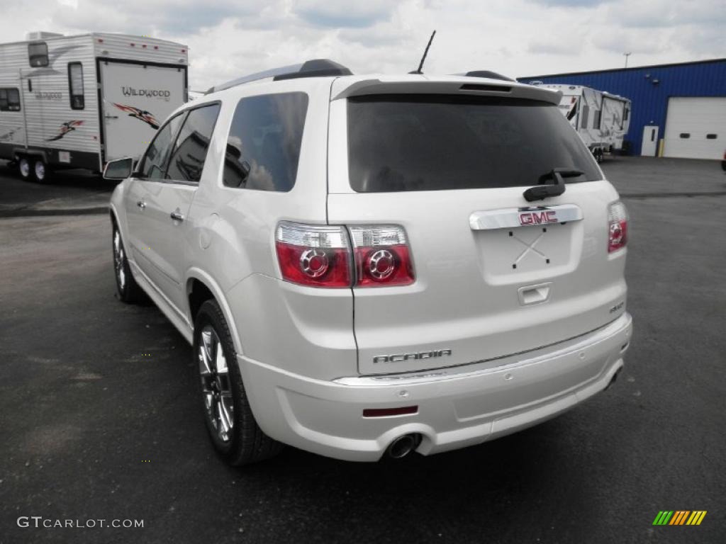 White Diamond Tintcoat 2011 GMC Acadia Denali AWD Exterior Photo #49382759