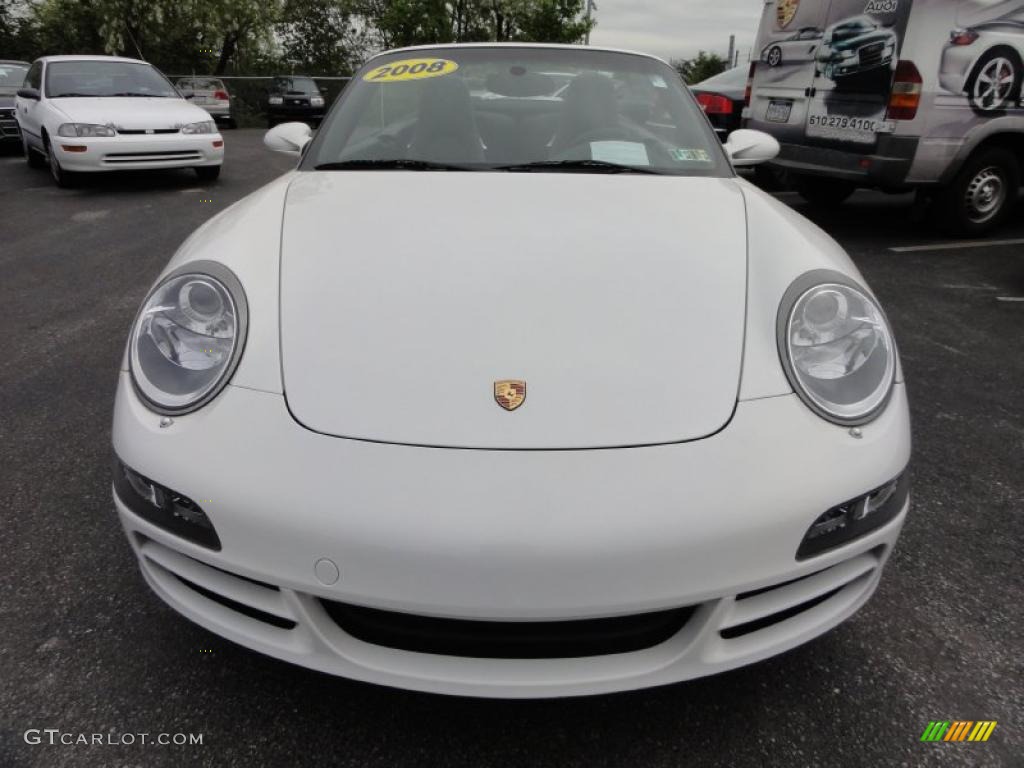 2008 911 Carrera Cabriolet - Carrara White / Black photo #3