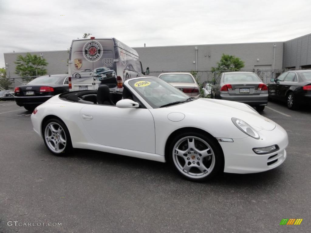 Carrara White 2008 Porsche 911 Carrera Cabriolet Exterior Photo #49382945