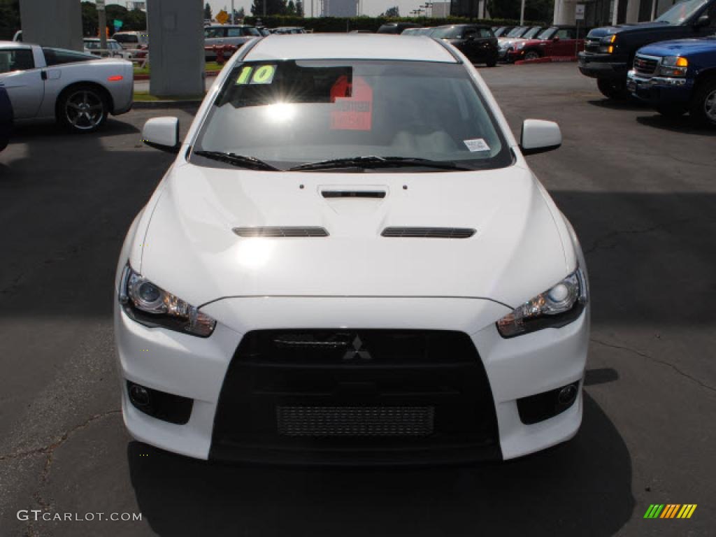 Wicked White 2010 Mitsubishi Lancer Evolution GSR Exterior Photo #49383089