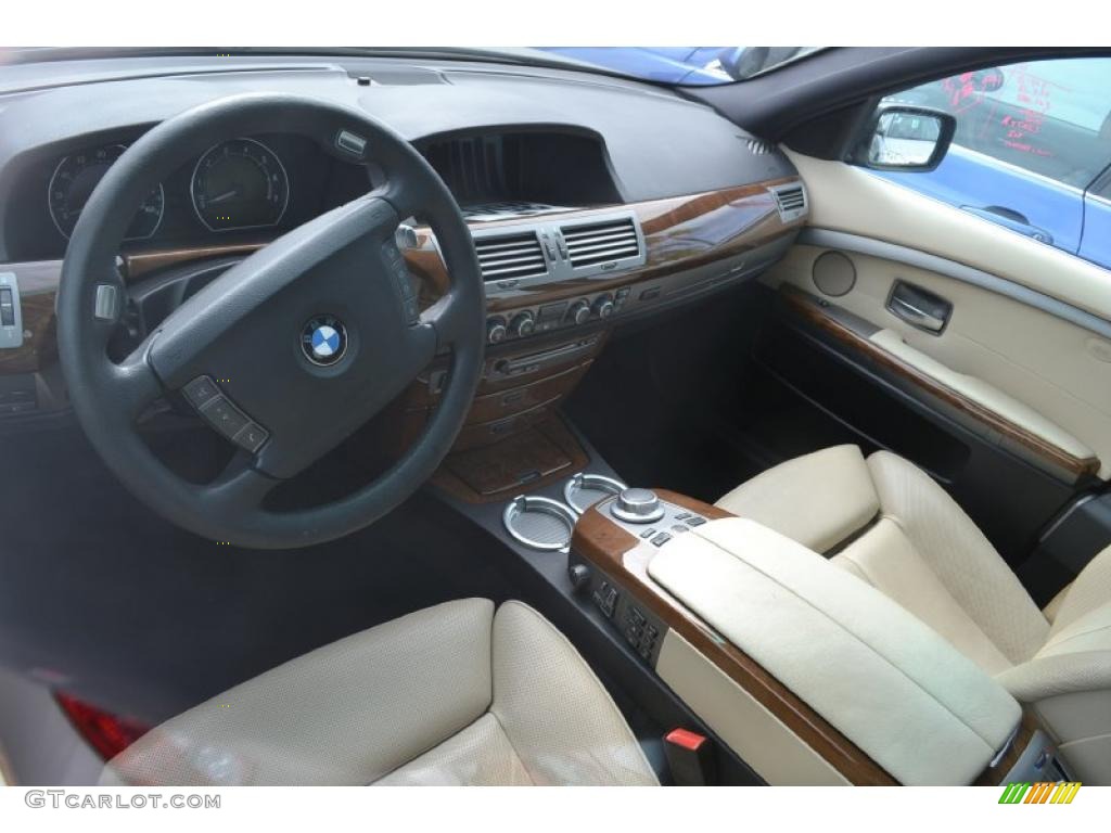 2008 7 Series 750Li Sedan - Monaco Blue Metallic / Cream Beige photo #4