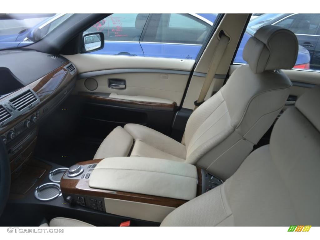 2008 7 Series 750Li Sedan - Monaco Blue Metallic / Cream Beige photo #5