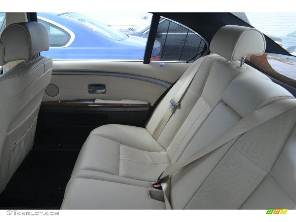 2008 7 Series 750Li Sedan - Monaco Blue Metallic / Cream Beige photo #6