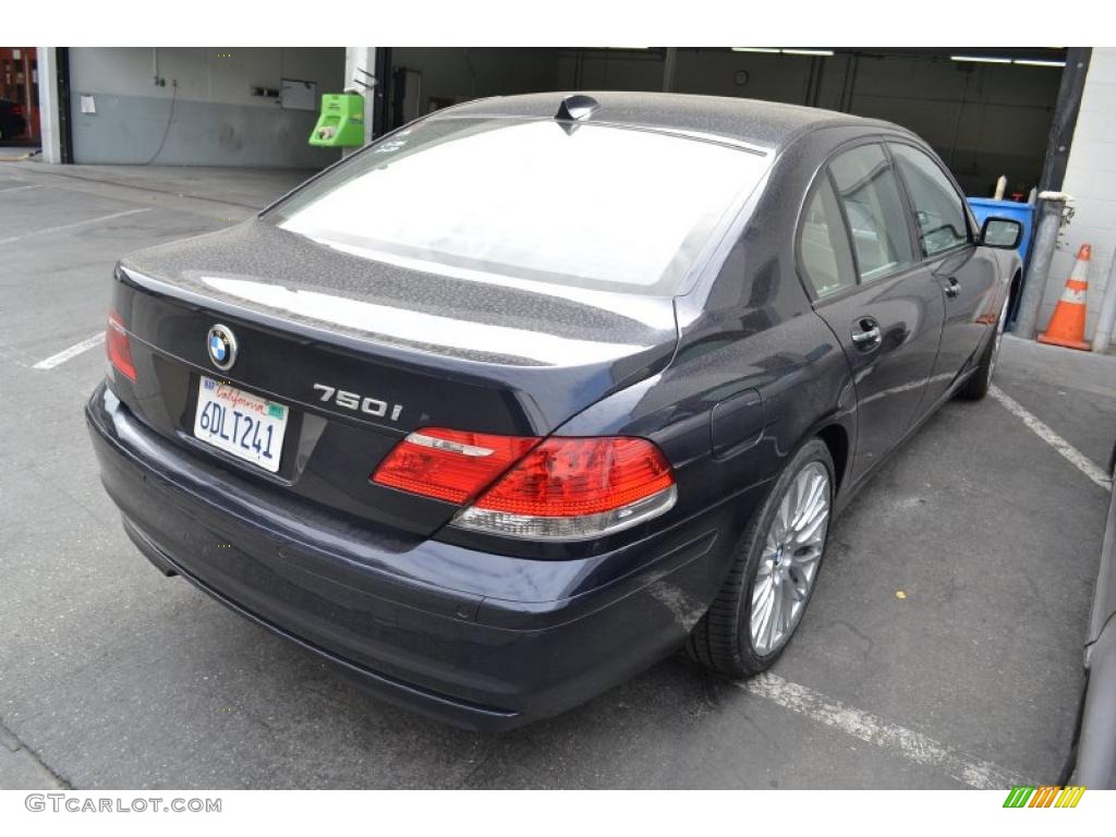 2008 7 Series 750i Sedan - Monaco Blue Metallic / Beige photo #3