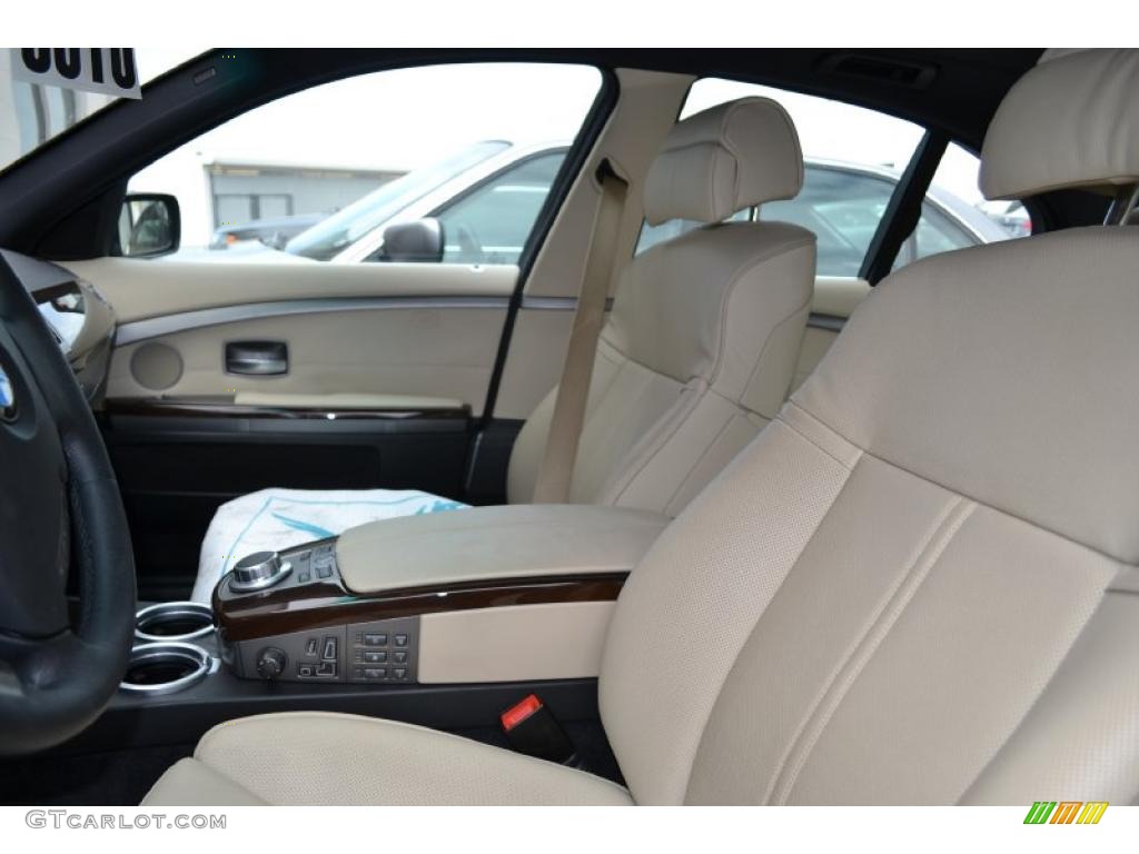 Beige Interior 2008 BMW 7 Series 750i Sedan Photo #49383953