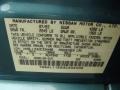 FY0: Seascape 2003 Nissan Altima 2.5 S Color Code
