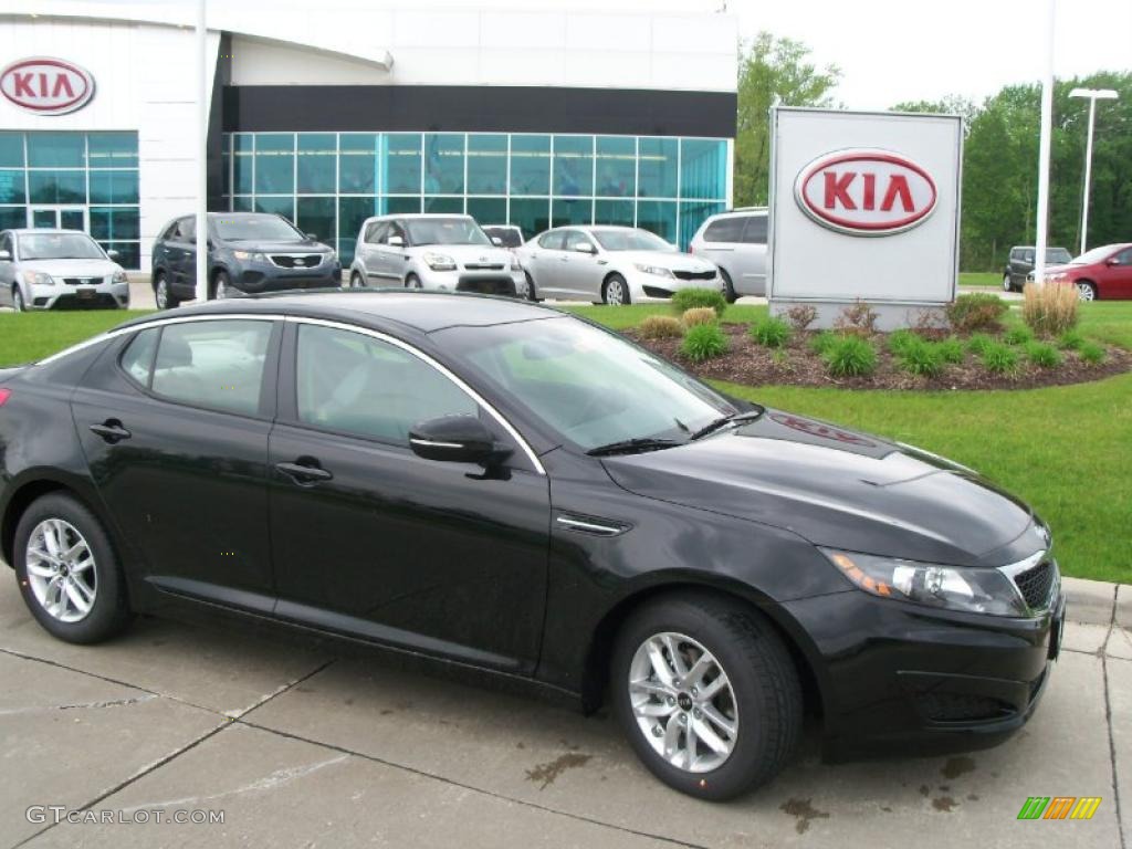 2011 Optima LX - Ebony Black / Gray photo #1