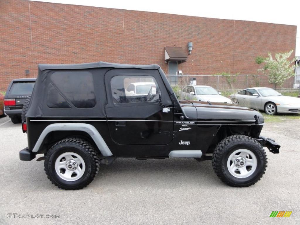 2001 Wrangler Sport 4x4 - Black / Agate Black photo #7